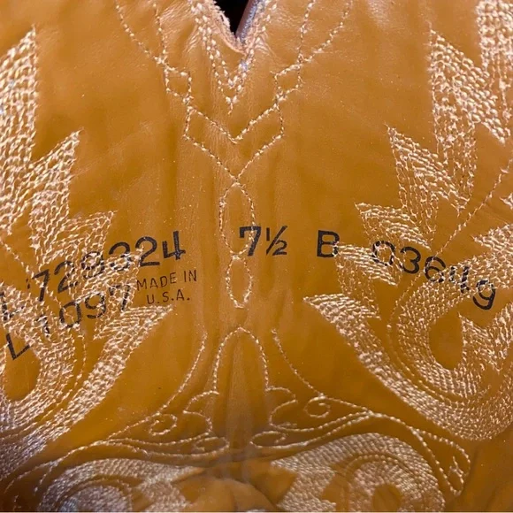 Ladies Handmade USA Lucchese Caiman Ridge Western Boots - 7.5 B - Picture 10 of 11